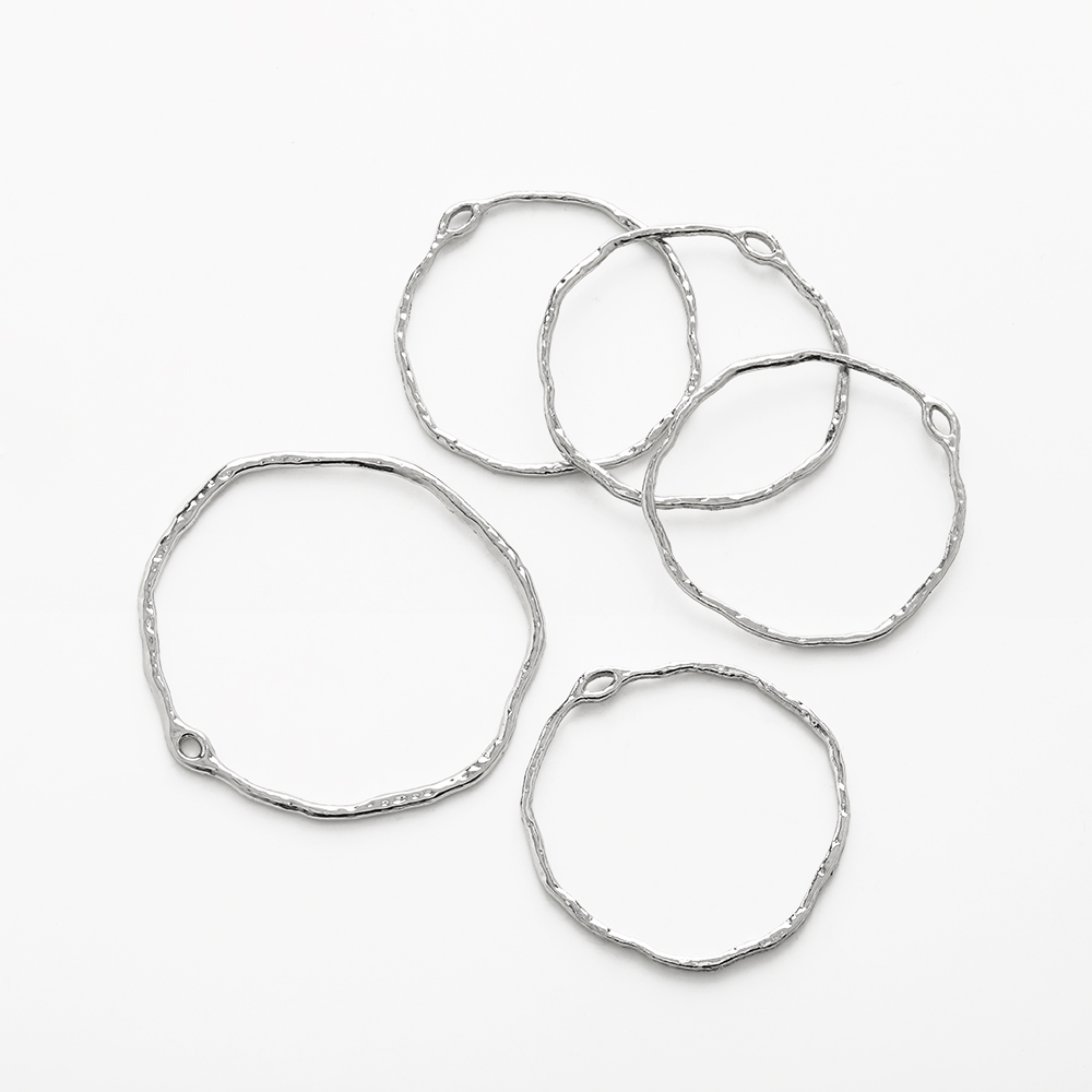 Pendant Blank Bezel - 10PCS Geometric Irregularity Open Hoop Pendant