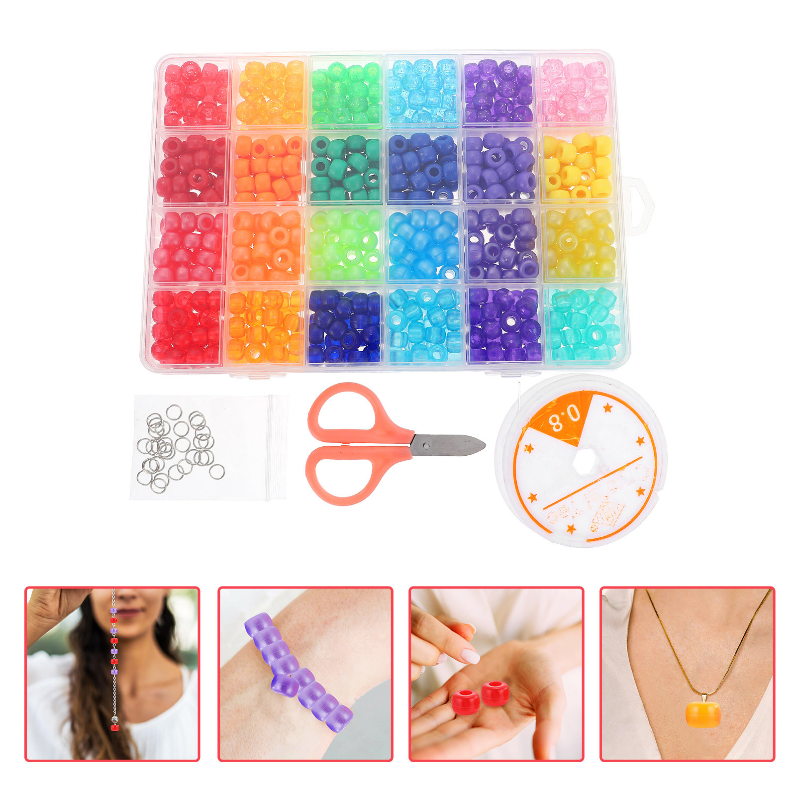 Jewelry Making Kits For Kids - 1Set Large Hole Beads DIY Beads