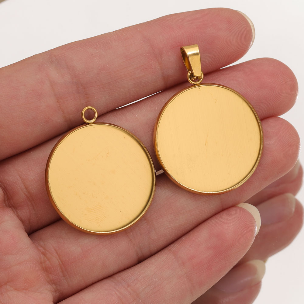 Jewelry Making Resin - 10pcs Stainless Steel Gold Pendants Resin