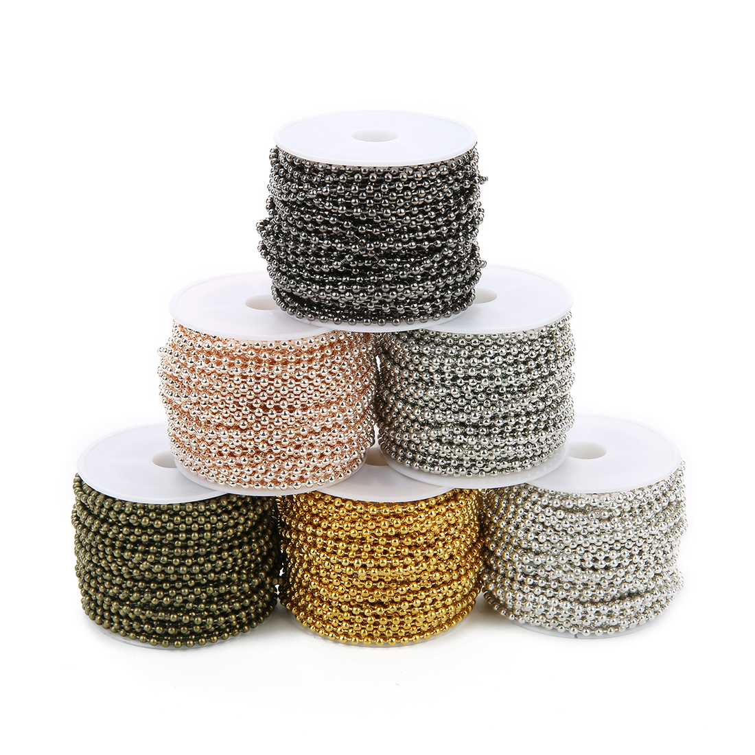 Jewelry Making Materials Wholesale - 10yards/roll 1.5/2/2.4mm Metal Iron Ball Beads