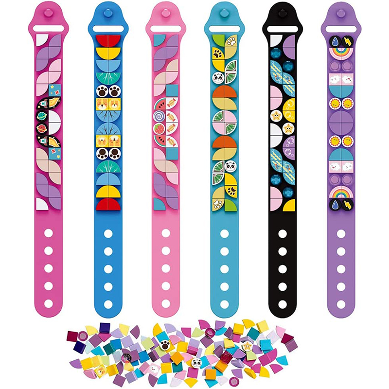 Jewelry Making Kits For Kids - 6Pcs/set Kids Building Blocks Dots Bracelets