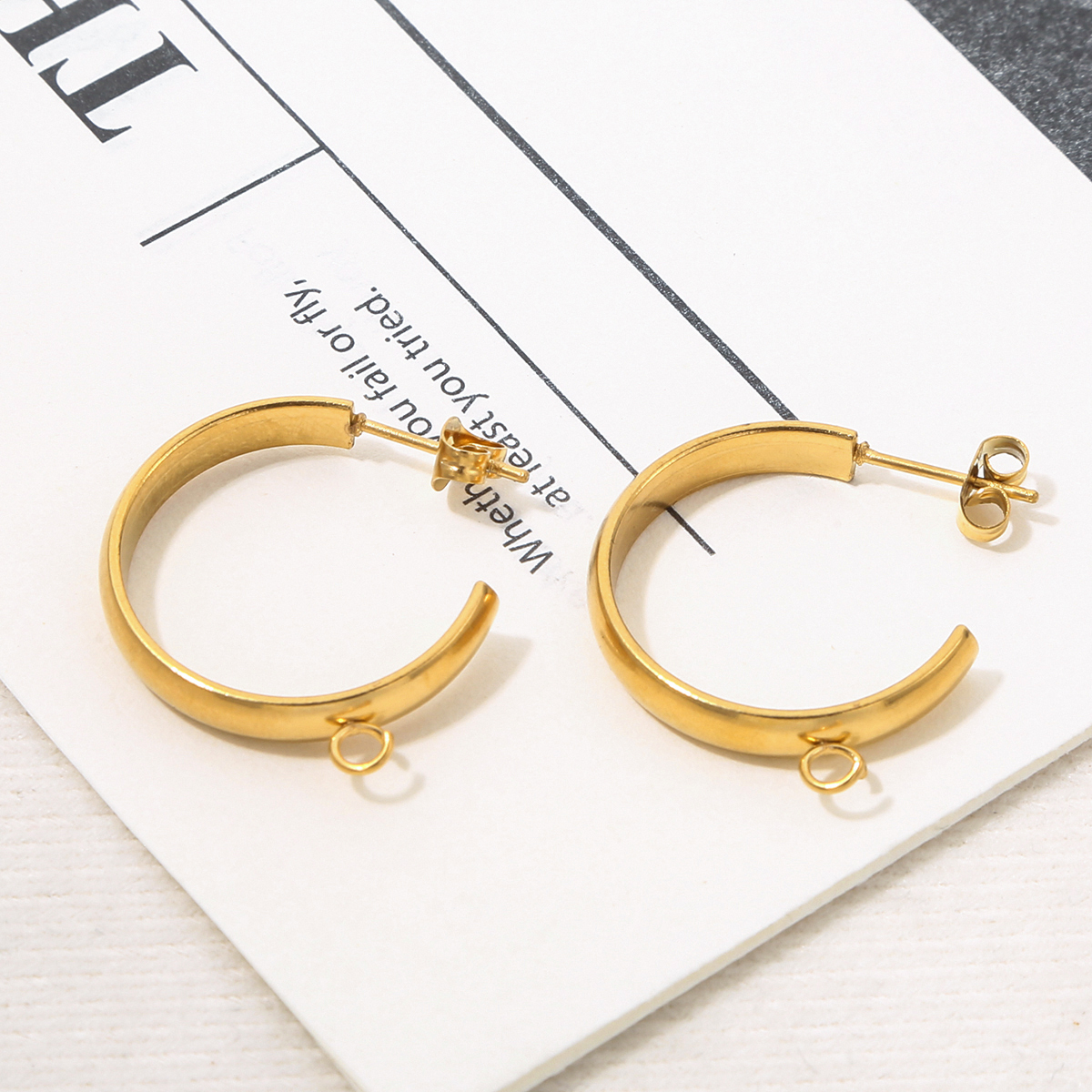 Jewelry Making Materials Wholesale - 10pcs Stainless Steel Hooks C Shape