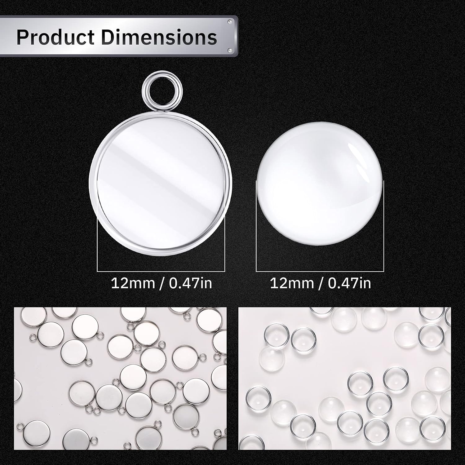 20 Pieces Stainless Steel Roun - Jewelry Making Resin のレビューと価格