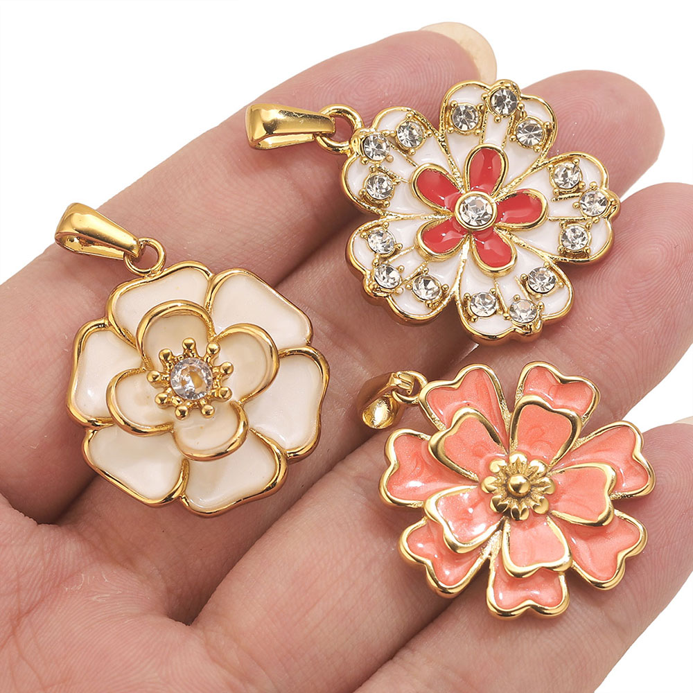 2PCS Stainless Steel Enamel La - Jewelry Making Materials Wholesale のレビューと価格
