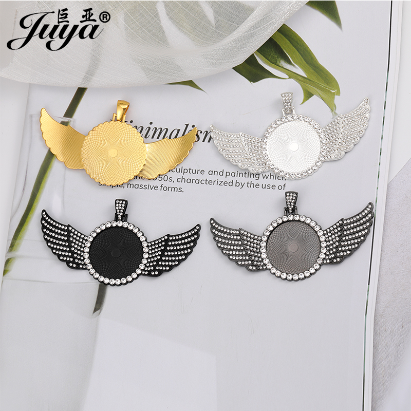 5PCS Blank Wings Pendant Setti - Pendant Blank Bezel のレビューと価格