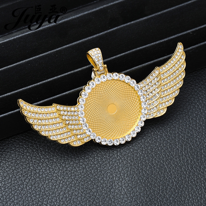 5PCS Blank Wings Pendant Setti - Pendant Blank Bezel のレビューと価格