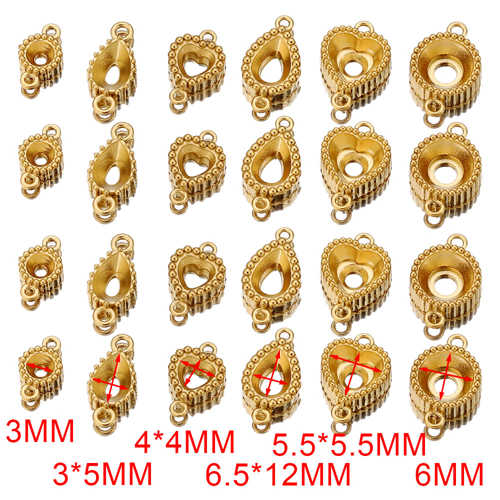 10pcs Stainless Steel Double H - Pendant Blank Bezel のレビューと価格