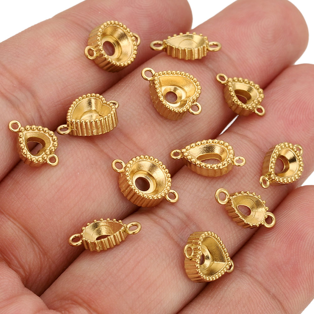 10pcs Stainless Steel Double H - Pendant Blank Bezel のレビューと価格
