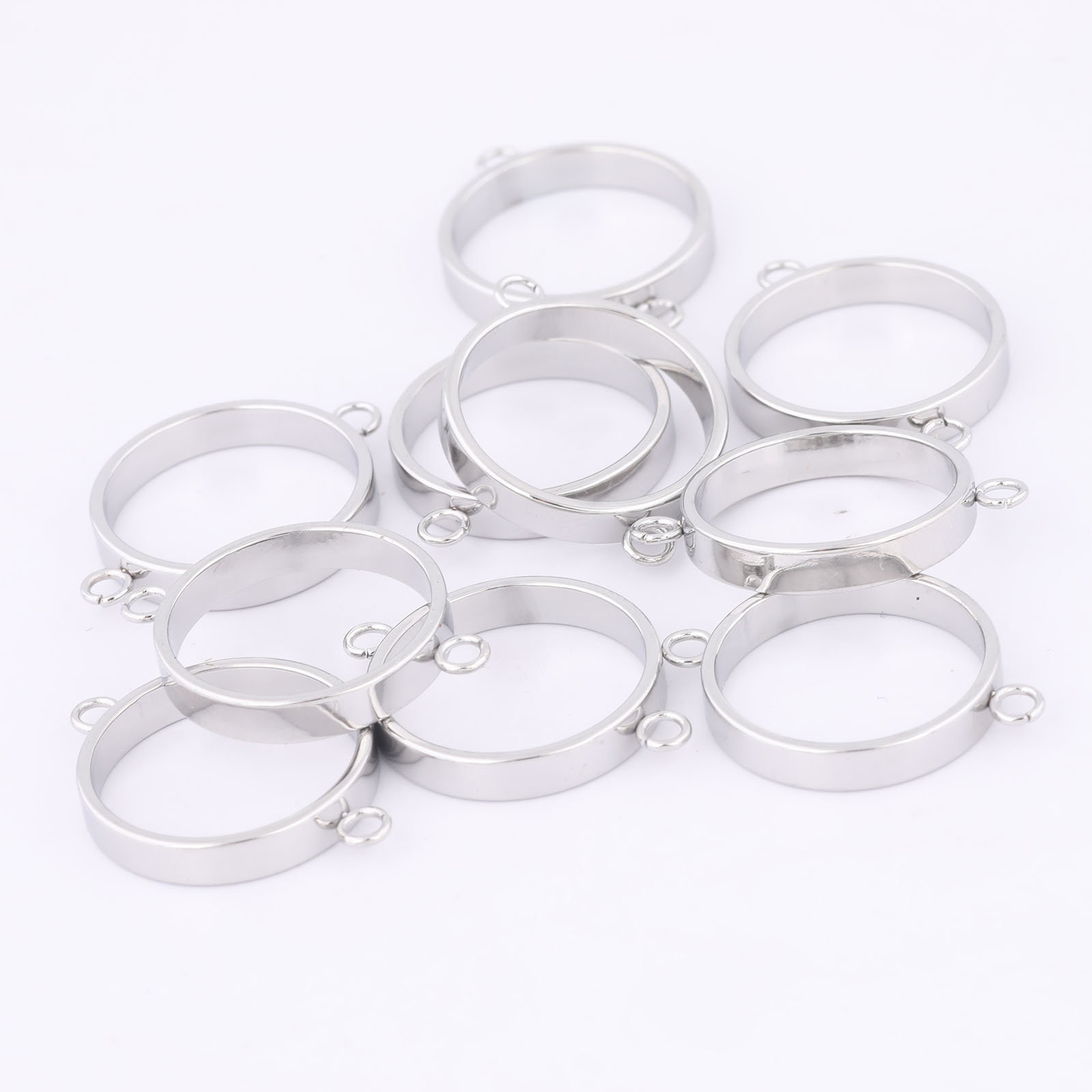 10pcs Stainless Steel 14mm Ope - Jewelry Making Resin のレビューと価格