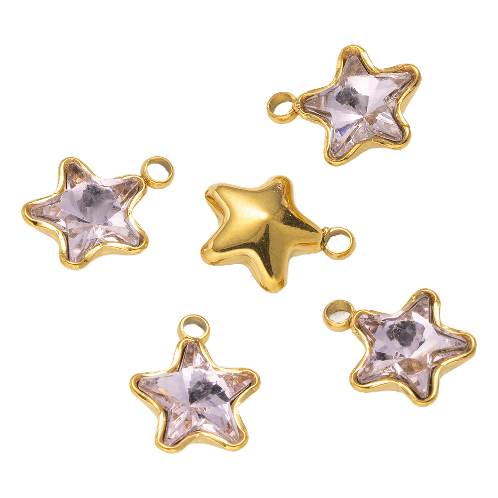 5pcs/Lot Stainless Steel Star  - Jewelry Making Materials Wholesale のレビューと価格