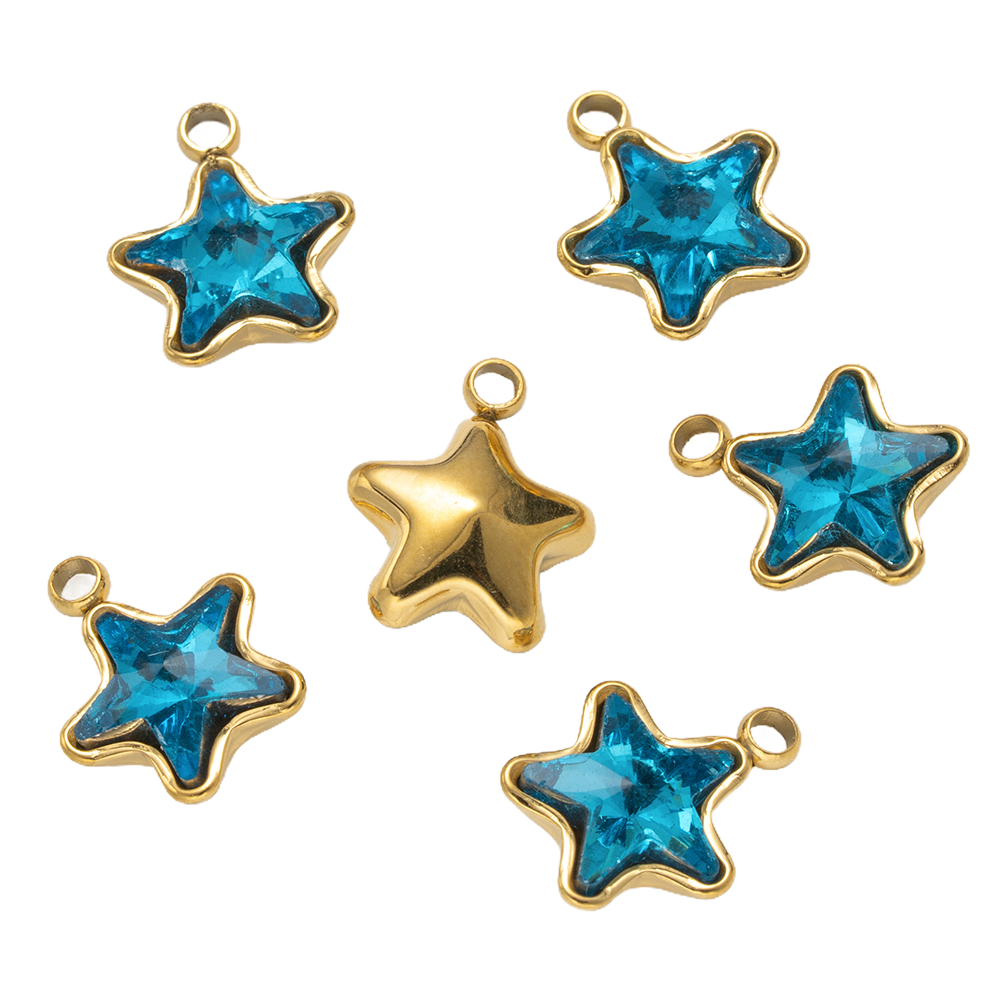 5pcs/Lot Stainless Steel Star  - Jewelry Making Materials Wholesale のレビューと価格