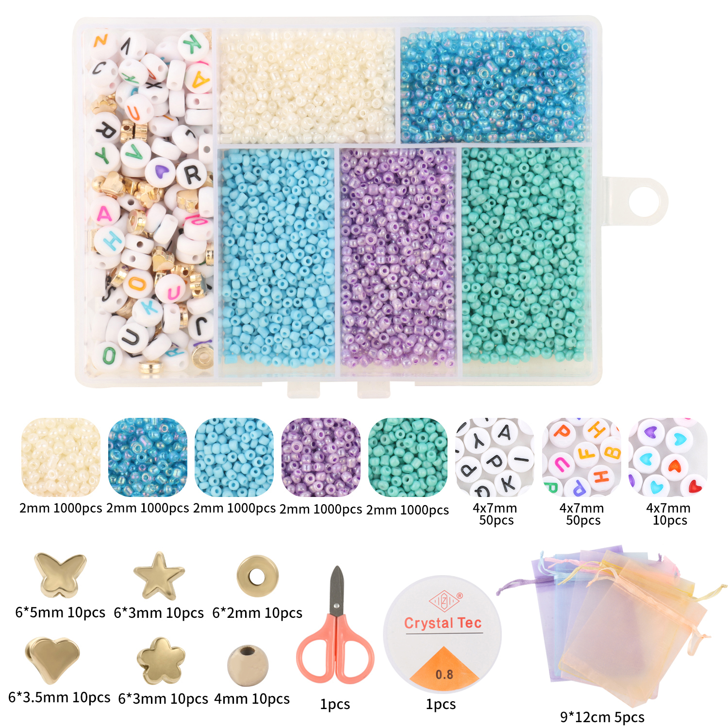 5000pcs Boxed Beads Kits Czech - Jewelry Making Kits For Kids のレビューと価格