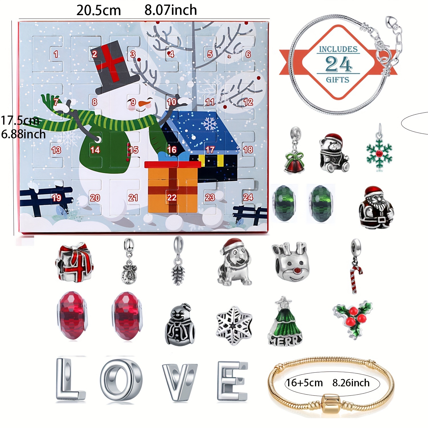 Snowman Christmas Advent Calen - Jewelry Making Resin のレビューと価格