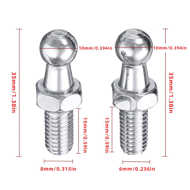 2Pcs M6 M8 Universal Car 10mm  - Eyepin Ball End のレビューと価格