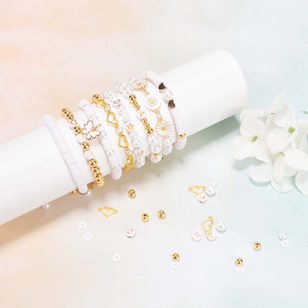 DIY Clay Beads Bracelet Making - Jewelry Making Kits For Kids のレビューと価格