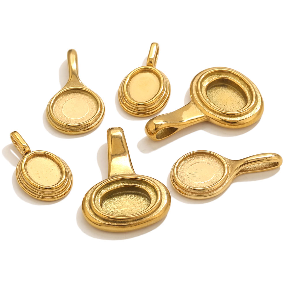 5pcs Stainless Steel Round Ova - Jewelry Making Resin のレビューと価格