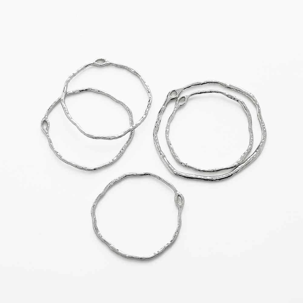10PCS Geometric Irregularity O - Pendant Blank Bezel のレビューと価格