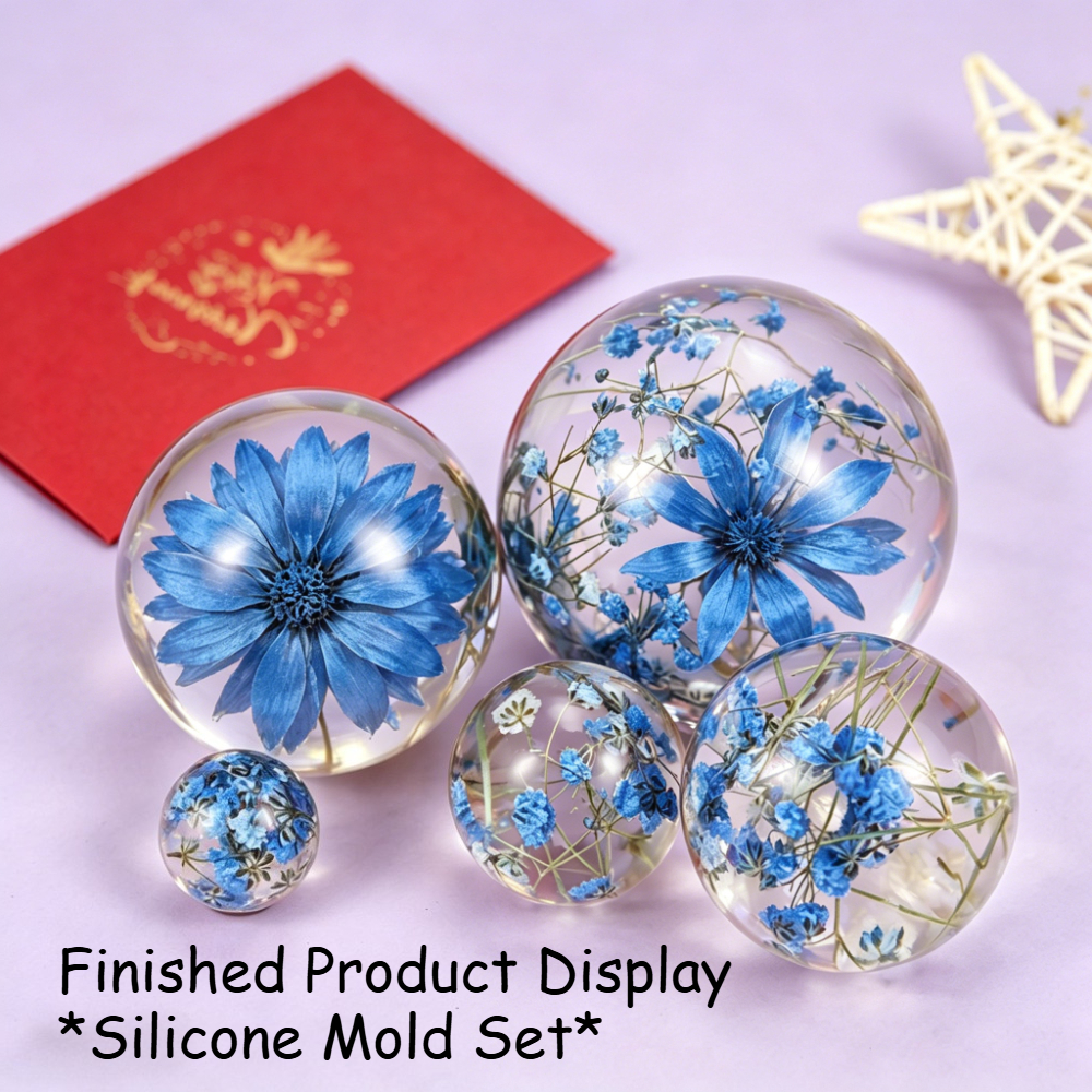 5Pcs Sphere Silicone Mold Kit  - Jewelry Making Kits For Kids のレビューと価格