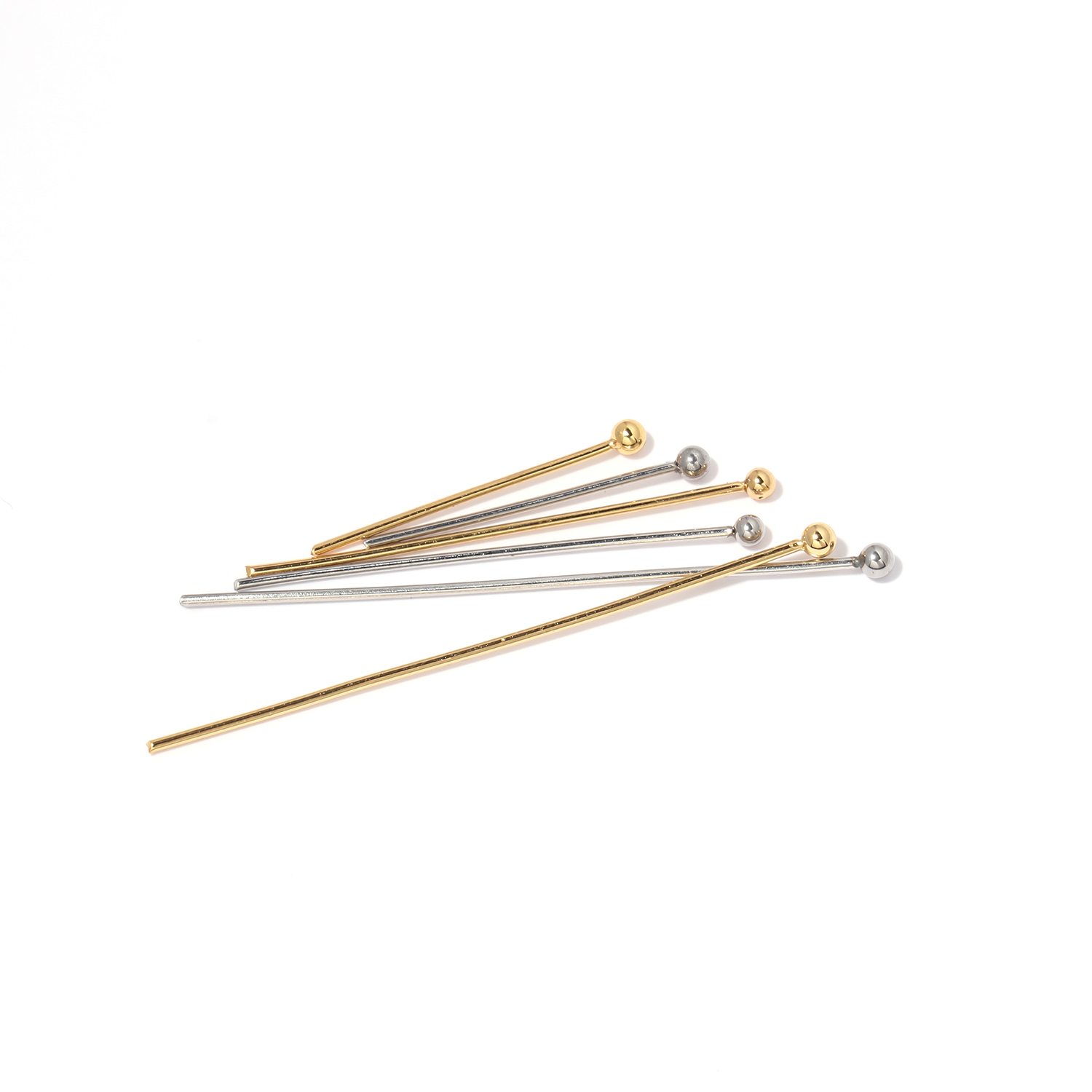 50pc Stainless Steel Metal Cha - Eyepin Ball End のレビューと価格