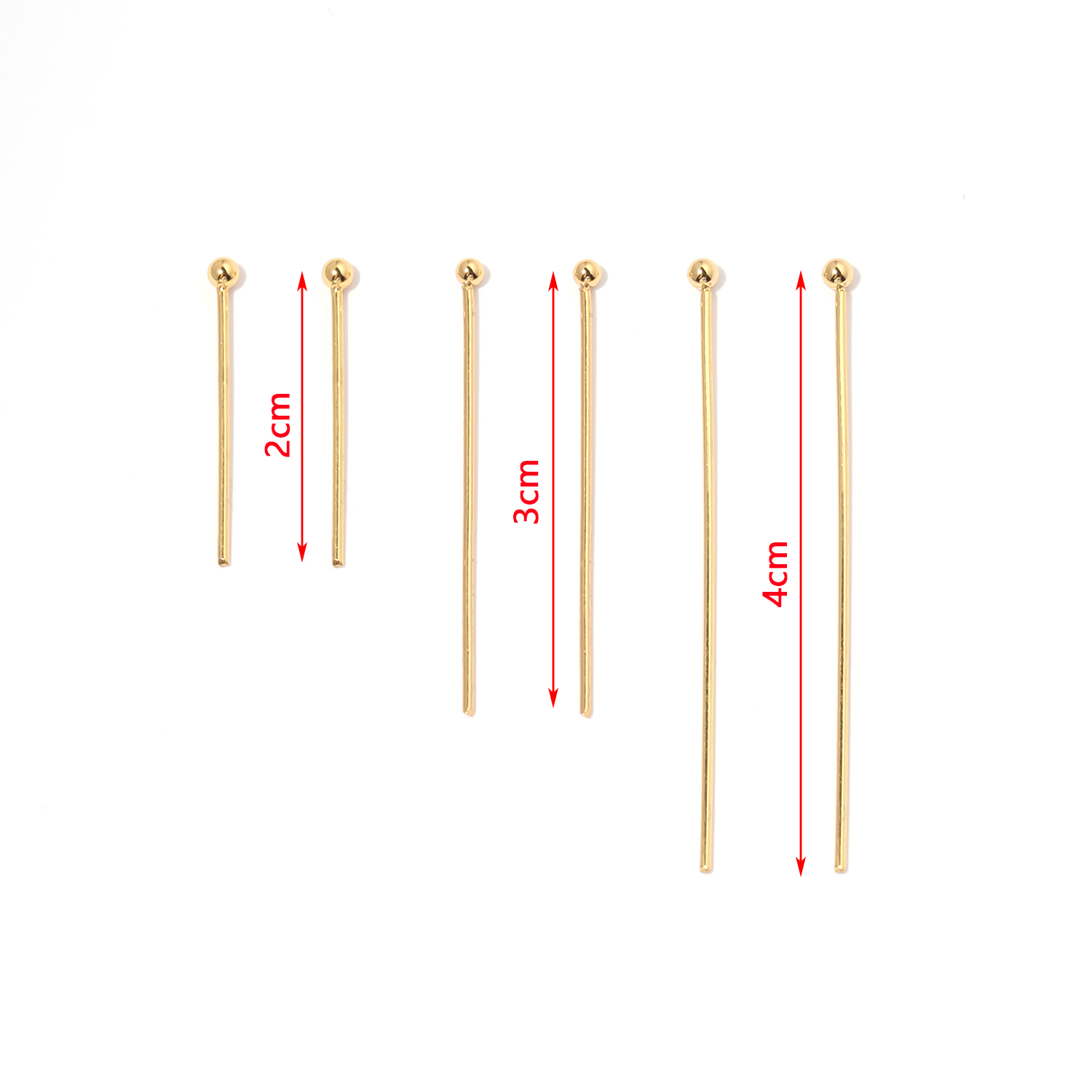 50pc Stainless Steel Metal Cha - Eyepin Ball End のレビューと価格