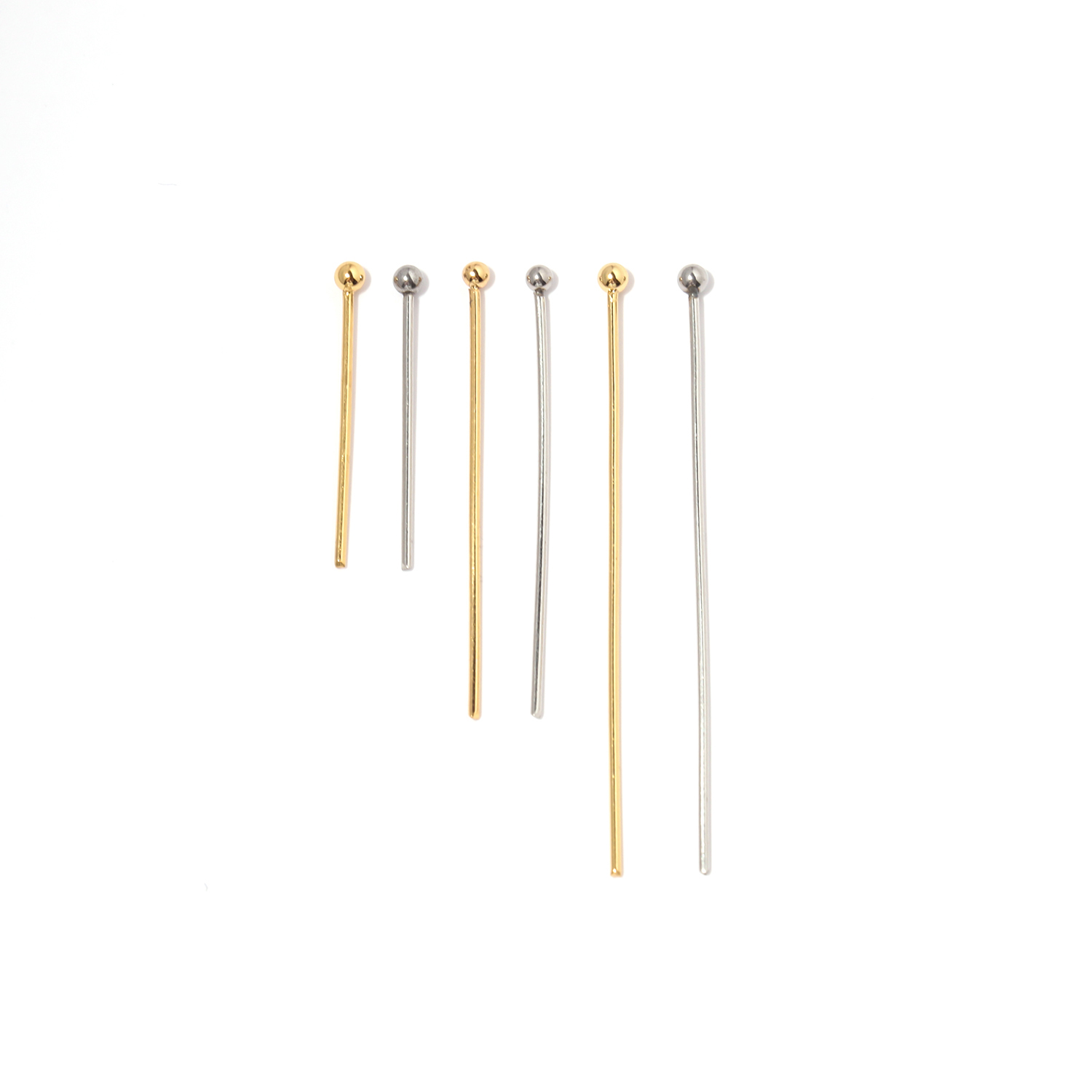 50pc Stainless Steel Metal Cha - Eyepin Ball End のレビューと価格