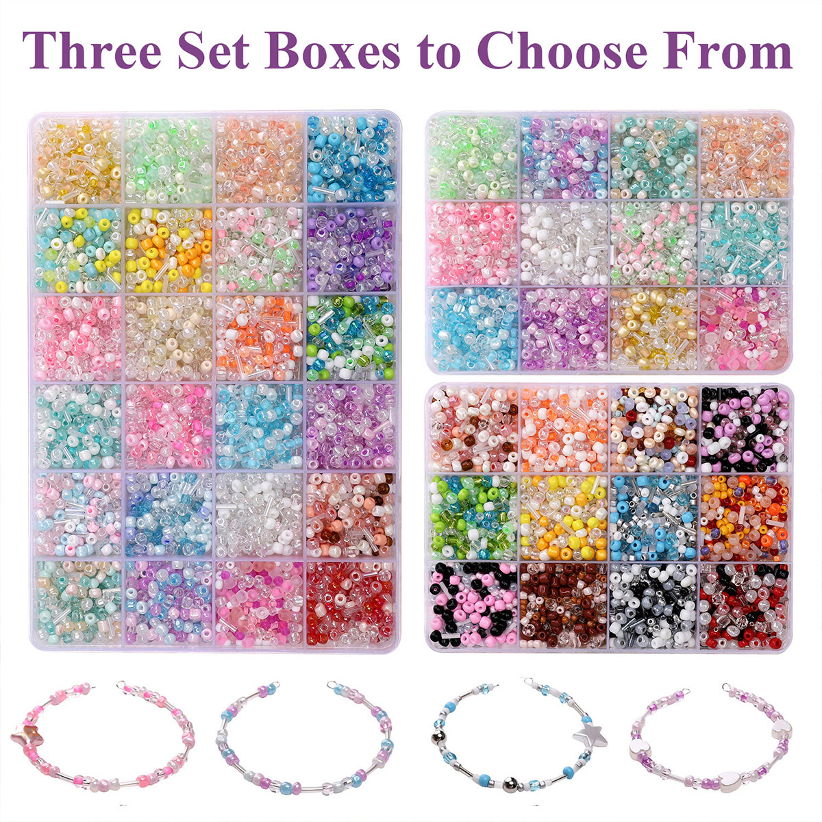 24 Grid Mixed Size Glass Seed  - Seed Bead Tube のレビューと価格