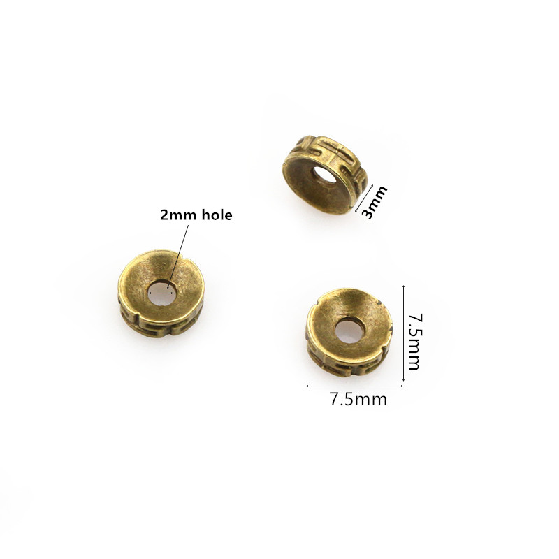50pcs 7.5x3mm Spacer Beads Bro - Eyepin Ball End のレビューと価格