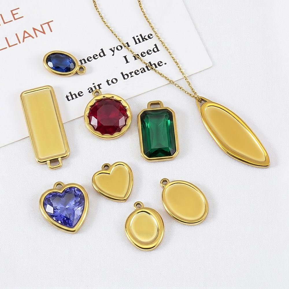 5pcs Stainless Steel Geometry  - Pendant Blank Bezel のレビューと価格