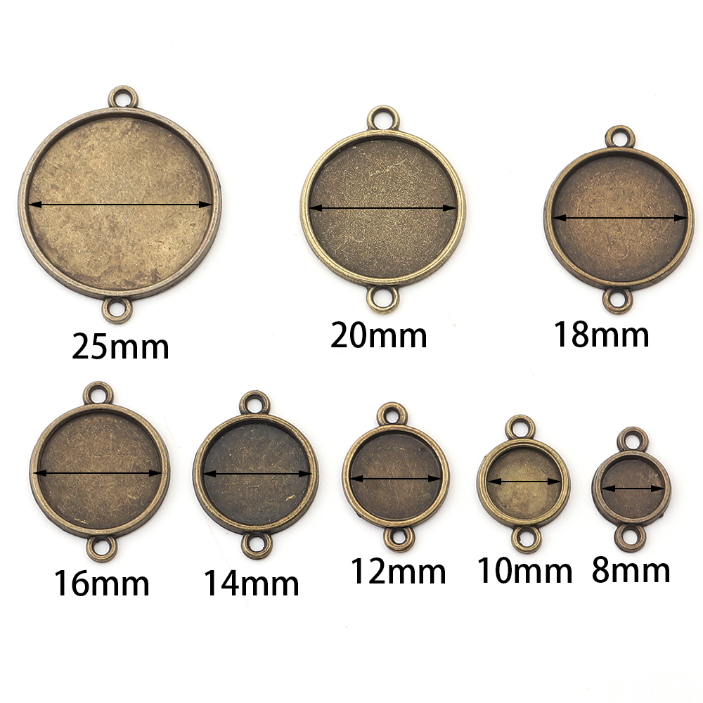10pcs 8/10/12/14/16/18/20/25mm - Pendant Blank Bezel のレビューと価格