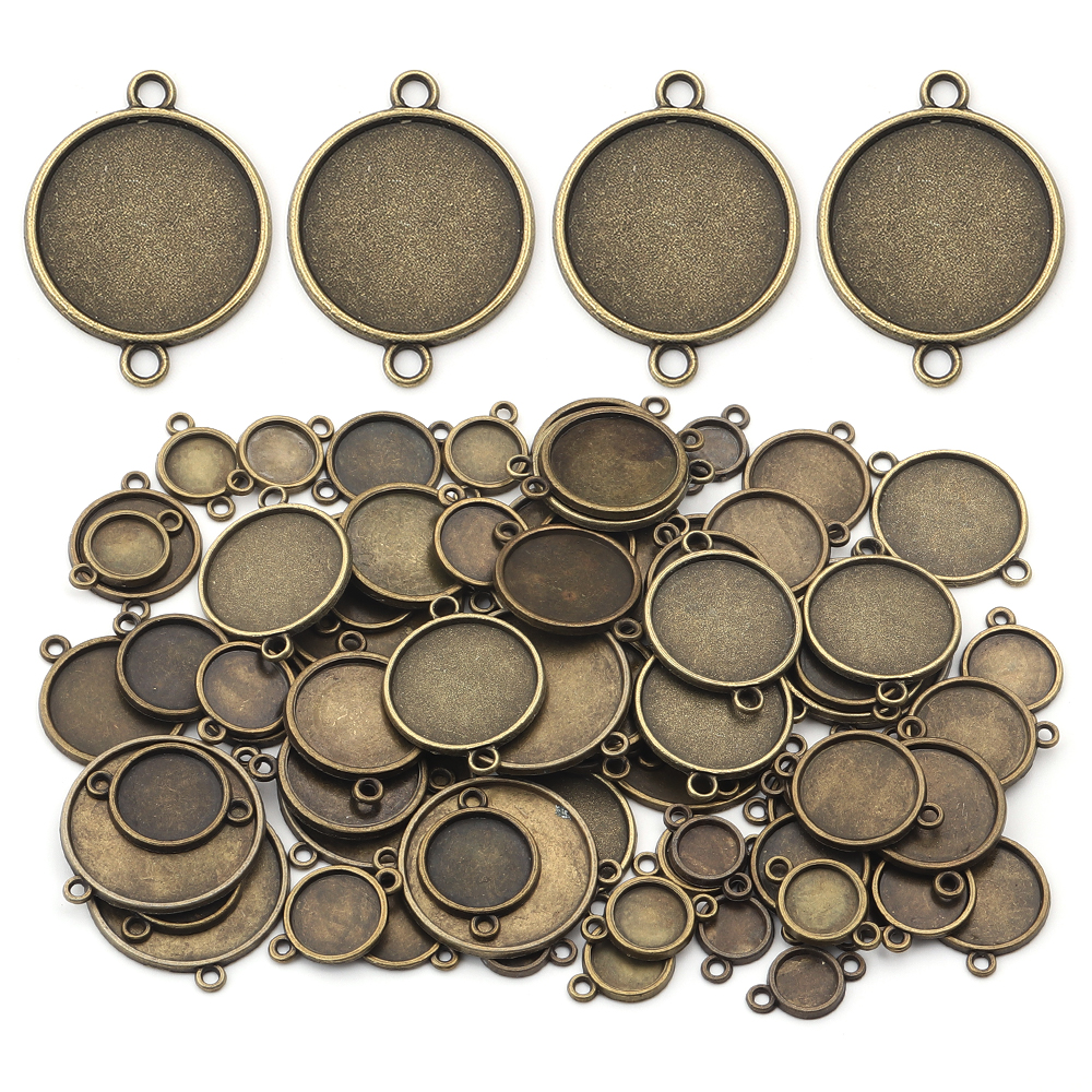 10pcs 8/10/12/14/16/18/20/25mm - Pendant Blank Bezel のレビューと価格