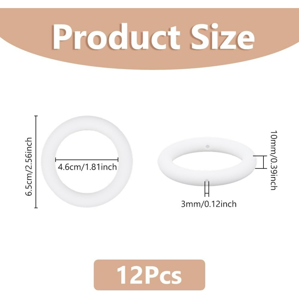 12pc Silicone Bead Ring 65mm R - Pendant Blank Bezel のレビューと価格