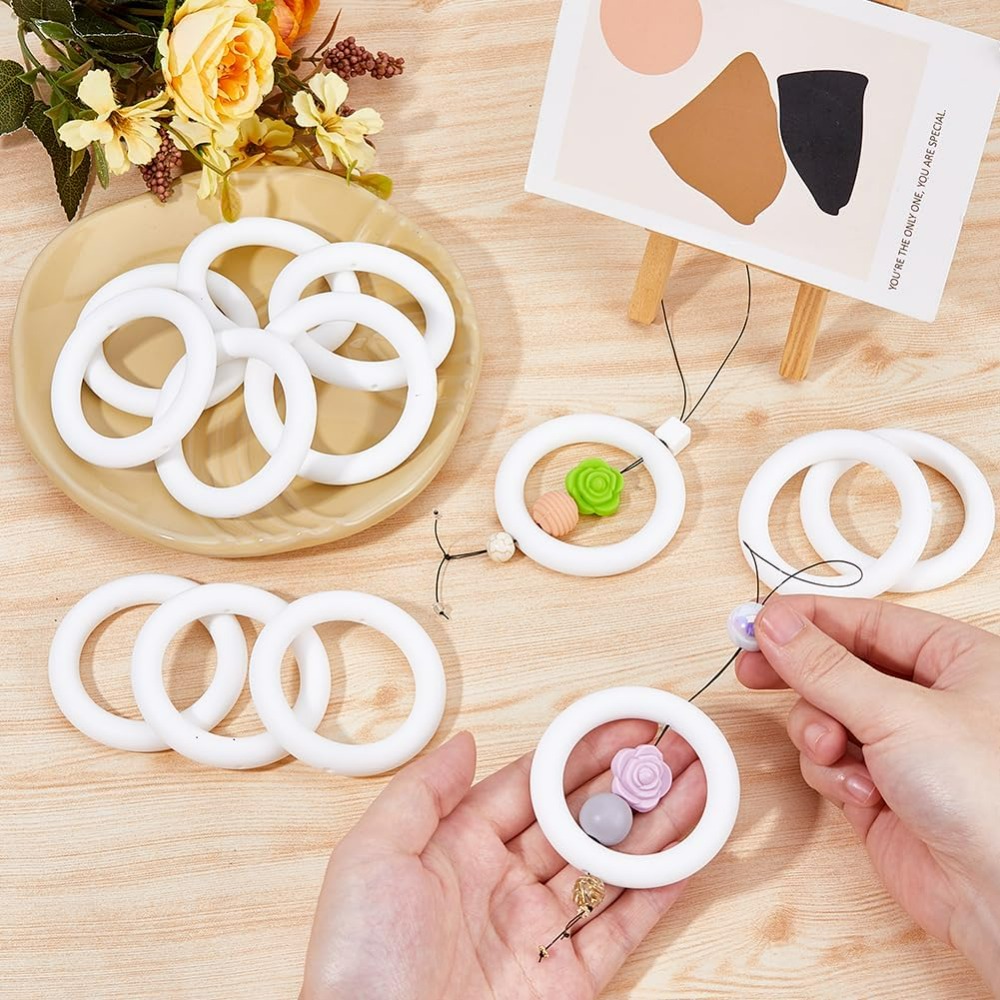 12pc Silicone Bead Ring 65mm R - Pendant Blank Bezel のレビューと価格