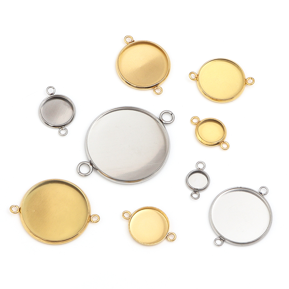 10pcs 6-30mm Round Stainless S - Pendant Blank Bezel のレビューと価格