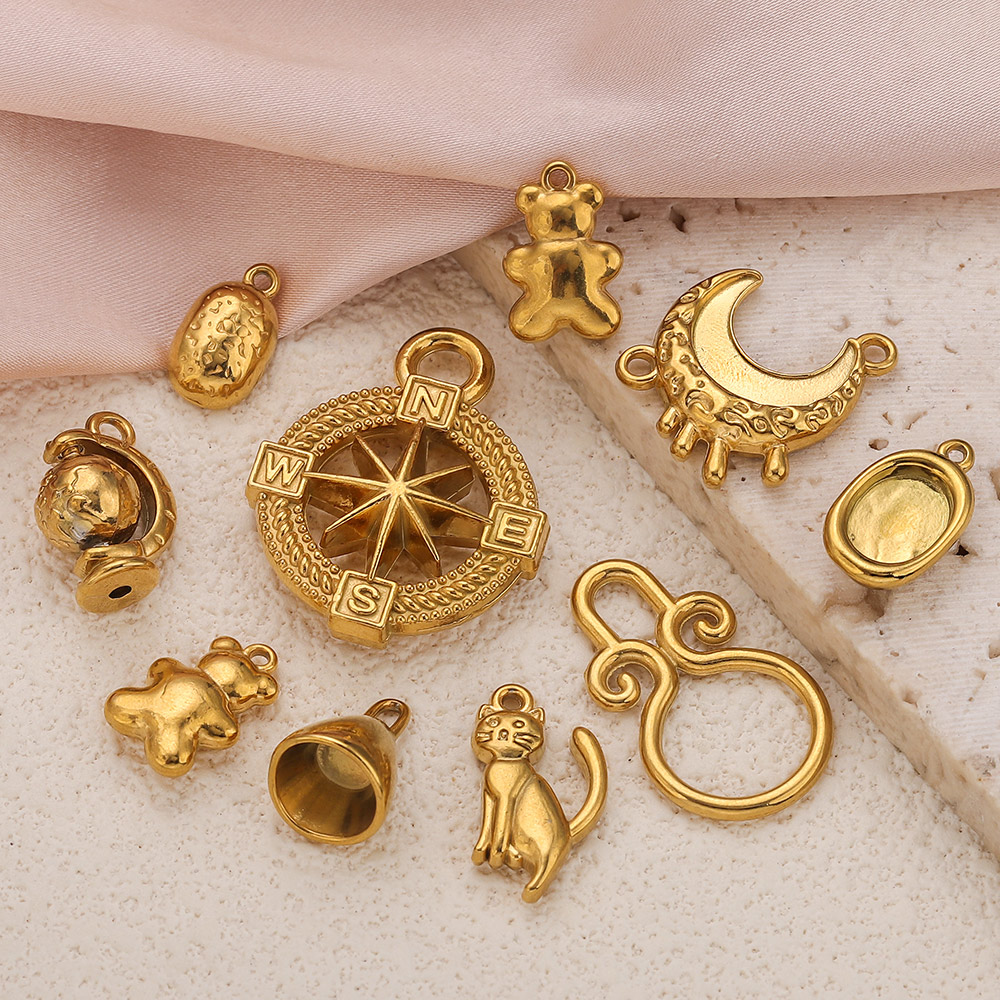 5pcs Stainless Steel Kitten Gl - Jewelry Making Materials Wholesale のレビューと価格