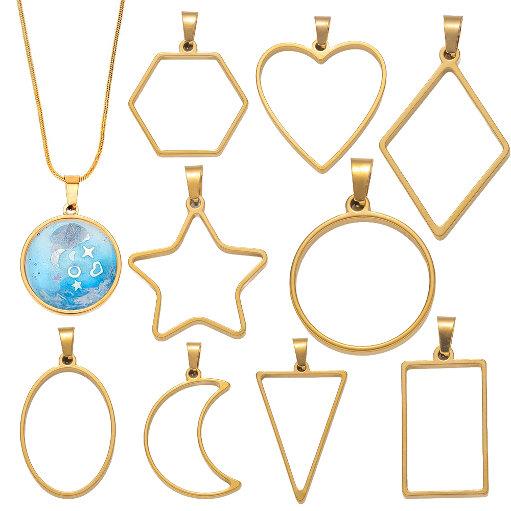 5pcs Stainless Steel Open Back - Pendant Blank Bezel のレビューと価格