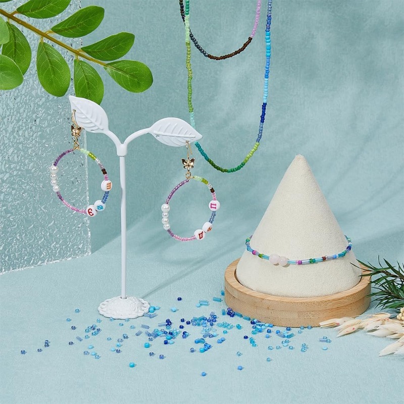 15000Pcs 15 Styles Blue Seed B - Seed Bead Tube のレビューと価格