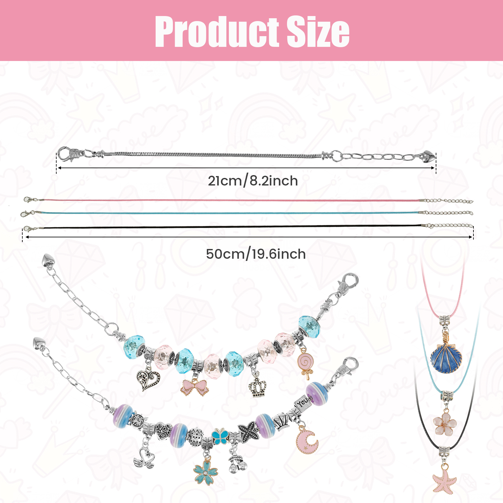 78Pcs Bracelet Making Kit Char - Jewelry Making Kits For Kids のレビューと価格