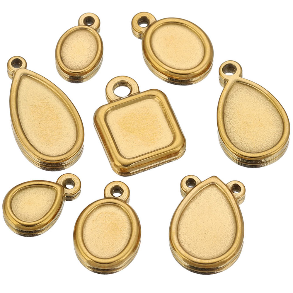 5pcs Stainless Steel Square Dr - Jewelry Making Resin のレビューと価格