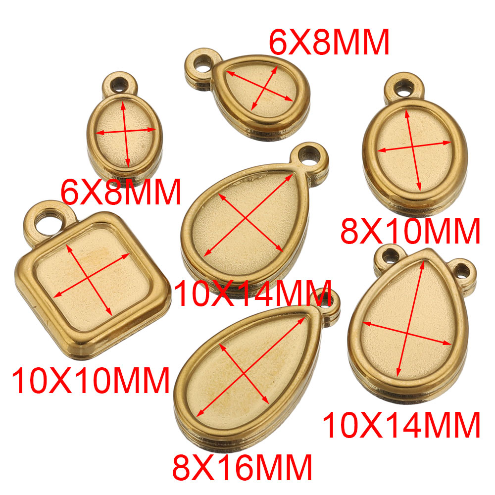 5pcs Stainless Steel Square Dr - Jewelry Making Resin のレビューと価格