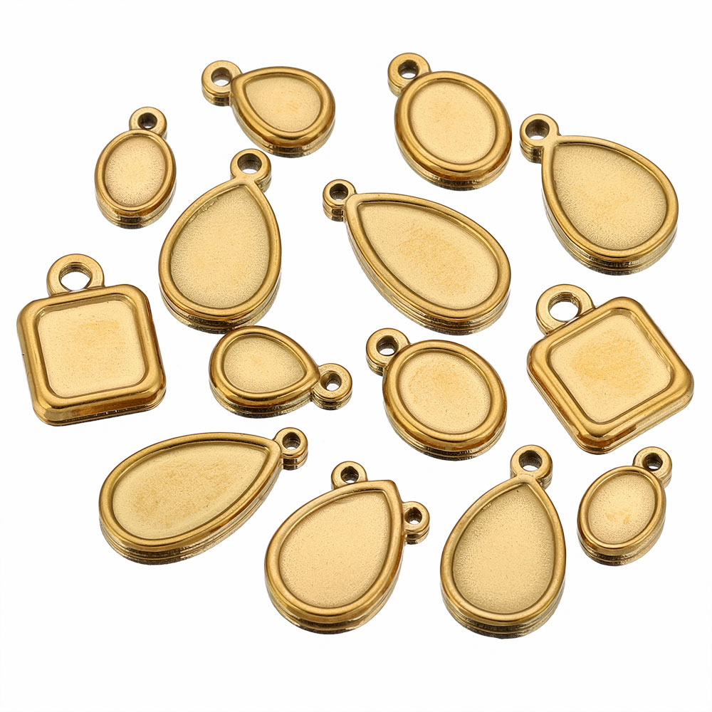 5pcs Stainless Steel Square Dr - Jewelry Making Resin のレビューと価格