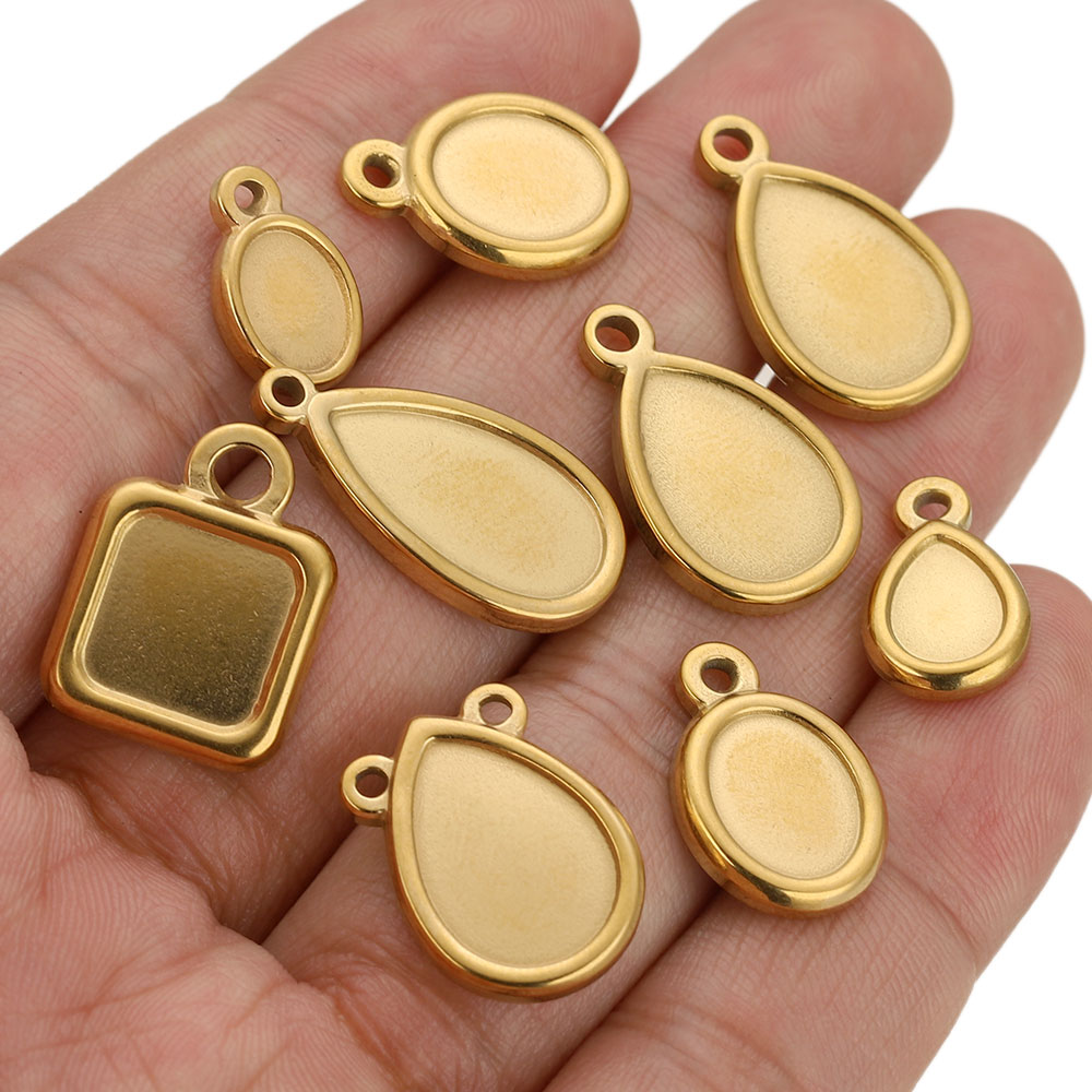 5pcs Stainless Steel Square Dr - Jewelry Making Resin のレビューと価格