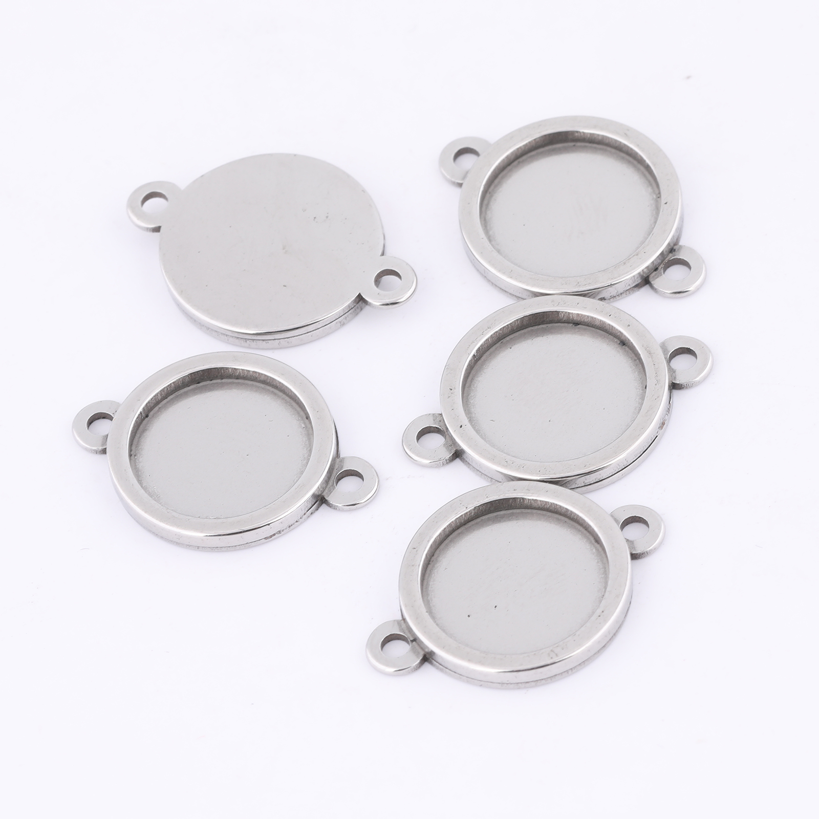 10pcs Stainless Steel 12mm Cab - Pendant Blank Bezel のレビューと価格