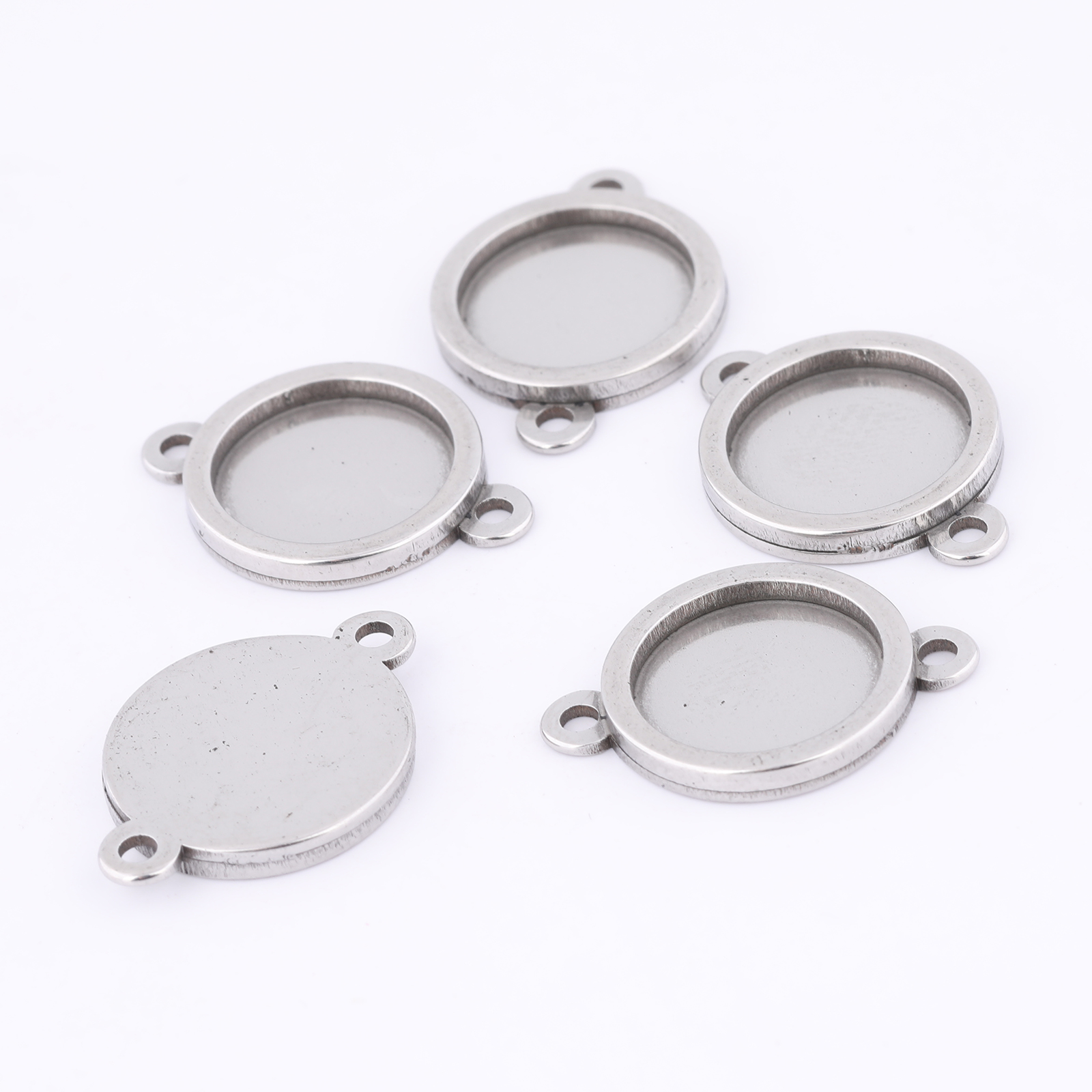10pcs Stainless Steel 12mm Cab - Pendant Blank Bezel のレビューと価格