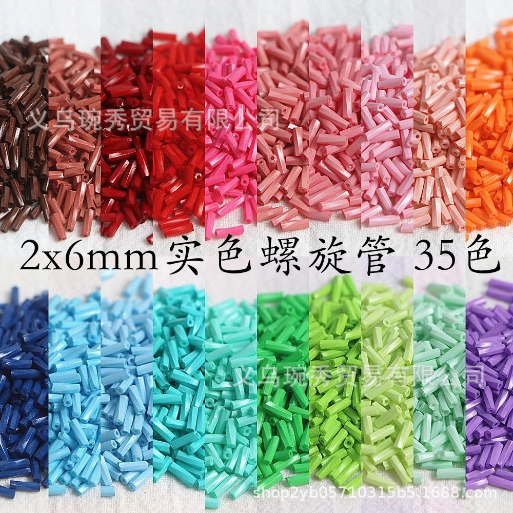 260 solid color tube beads 2x6 - Seed Bead Tube のレビューと価格