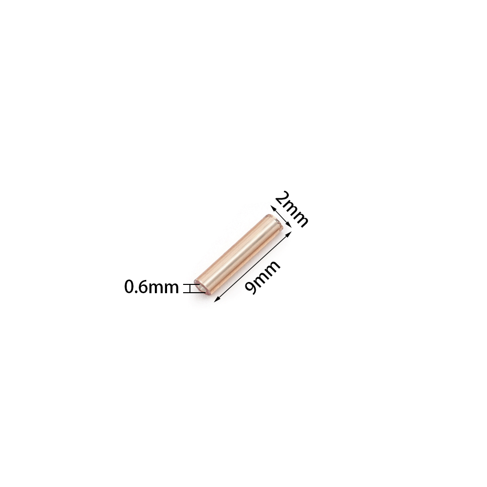 2x9mm Silver Colour Line Tube  - Seed Bead Tube のレビューと価格