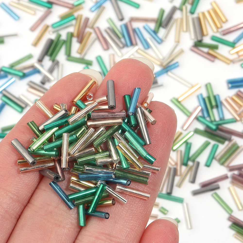 2x9mm Silver Colour Line Tube  - Seed Bead Tube のレビューと価格