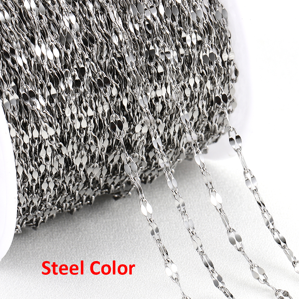 2Meters Gold-Plated Stainless  - Jewelry Making Materials Wholesale のレビューと価格