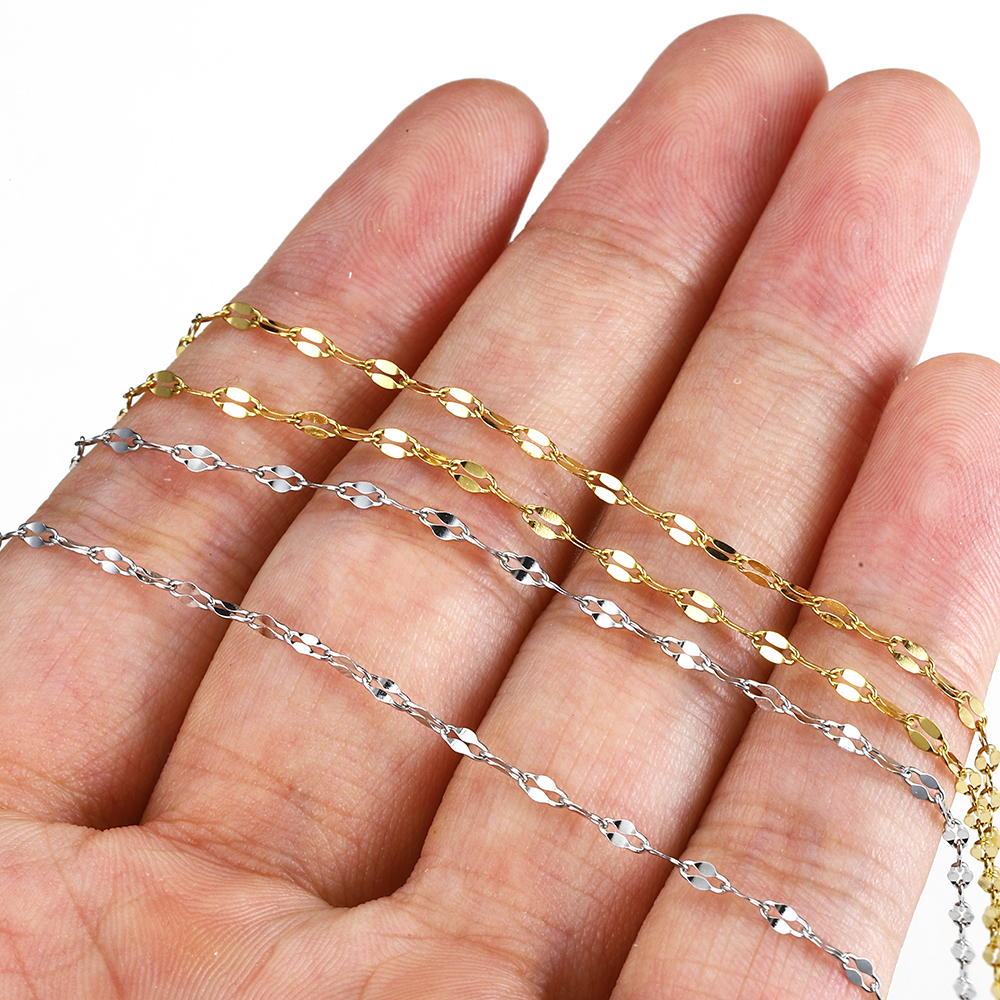 2Meters Gold-Plated Stainless  - Jewelry Making Materials Wholesale のレビューと価格