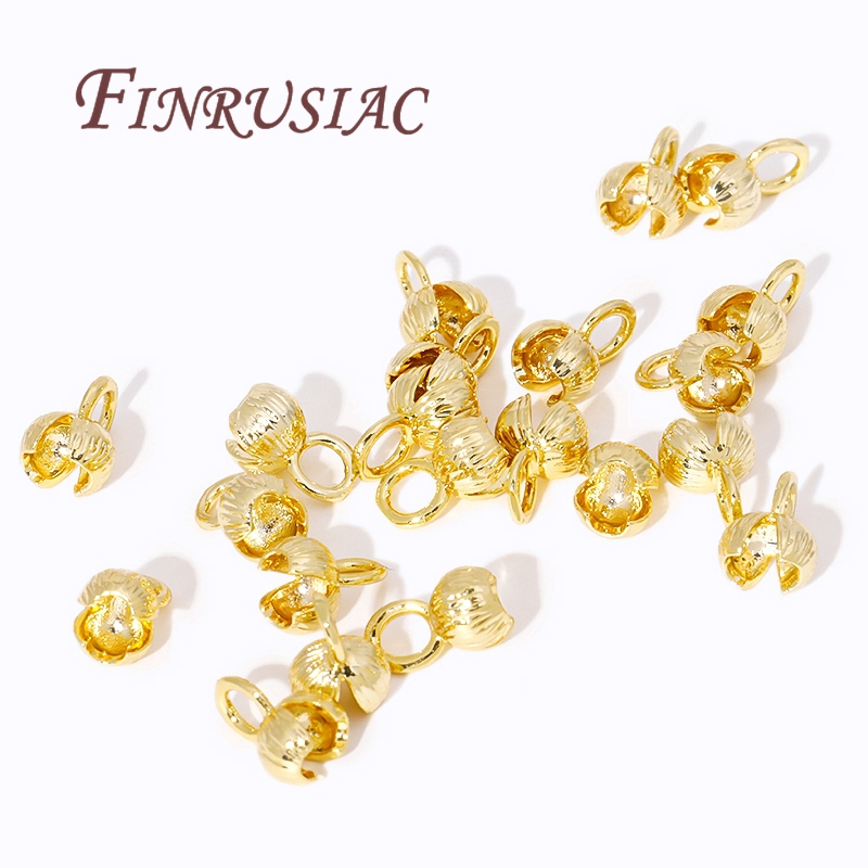 18K Gold Plated Cord Ends Clam - Eyepin Ball End のレビューと価格