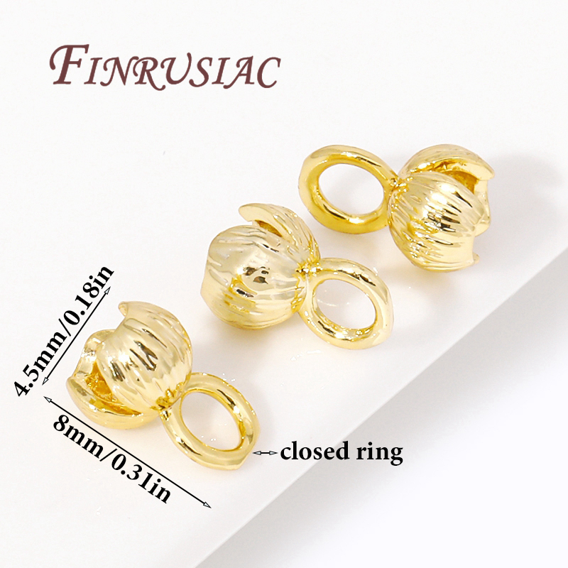 18K Gold Plated Cord Ends Clam - Eyepin Ball End のレビューと価格